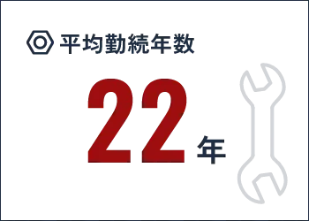 平均勤続年数22年